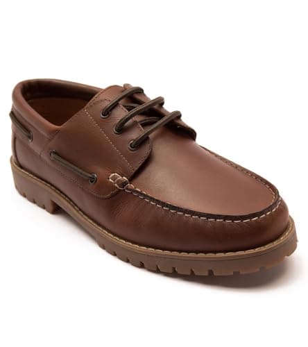 Image of Thomas Crick 'Cape' Men's Leather Casual Lace-up Boat Shoes