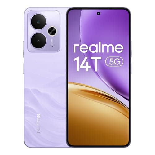 Image of realme 14T Smartphone 5g, 8+256GB,5260 mAh Battery,Dimensity 6300 Chipset, IP69 Top-tier Waterproof, 50MP camera,120Hz Eye Protection Display,Lightning Purple,Amazon Exclusive (No Adapter)