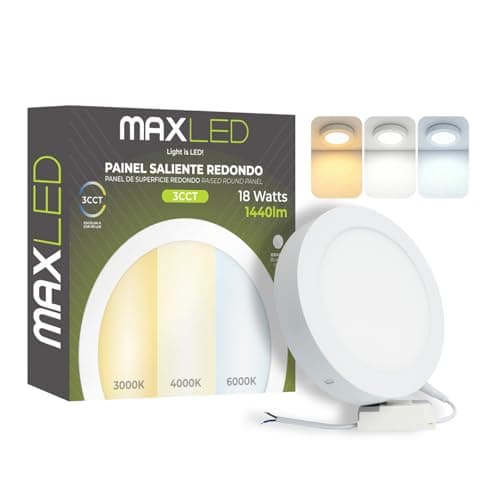 Image of Maxled Light is Led! 18W Round Surface Mounting LED Panel Light 1440lm 3000K 4000K 6500K Ultra-Thin Light Fitting IP44 Aluminum LED Panel Downlight Ceiling for Home Kitchen Bathroom Not Dimmable