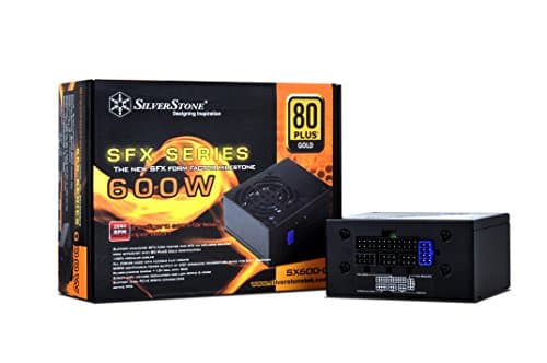 Image of SilverStone SST-SX600-G v 1.1 - SFX Series, 600W 80 Plus Gold PC Power Supply, Low Noise 80mm, 100% modular