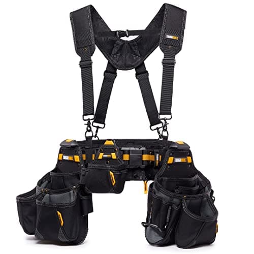 Image of ToughBuilt - 5-Piece Contractor Tool Belt Set - Heavy Duty, and Durable - 3 Cliptech Pouches and Padded Toolbelt - (TB-CT-101-5P-UK)