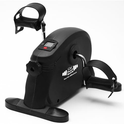 Image of FK Sports Pedal Exerciser, Mini Exercise Bike with Digital Display, Pedal Sit Down Under Desk Bike for Leg Arm Foot, Small Cycle Equipment for Home (Black)