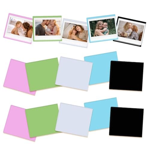 Image of HIYQIN 15 Pack Magnetic Frames for Instax Wide Film, for Polaroid Now/600/OneStep+ Picture Frame, 3.5x4.25” Photo Fridge Display Fits for Instax Wide 400/300/210/Wide EVO - Color