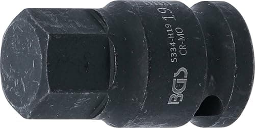 Image of BGS 5334-H19 | Impact Bit Socket | length 42 mm | 12.5 mm (1/2") Drive | Internal Hexagon 19 mm