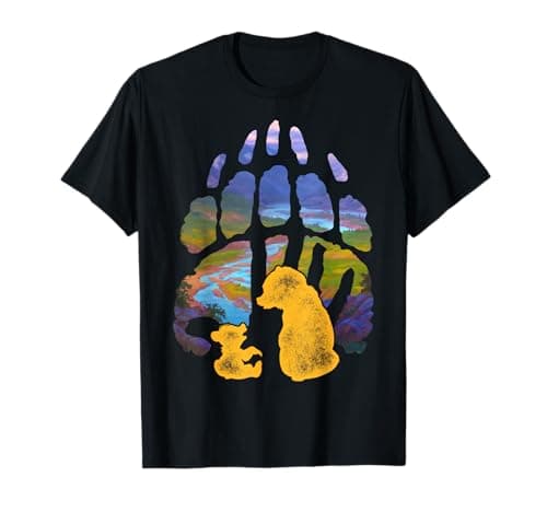 Image of Disney Brother Bear Kenai Koda Paw Silhouette T-Shirt T-Shirt