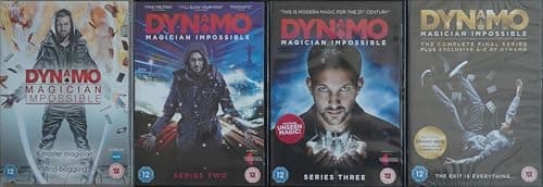 Image of DYNAMO MAGICIAN IMPOSSIBLE COMPLETE 1-4 COLLECTION 1. SERIES ONE / 2. SERIES TWO / 3. SERIES THREE / 4. THE COMPLETE FINAL SERIES PLUS A-Z OF DYNAMO = ULTIMATE 4x DVD SET (8 discs)
