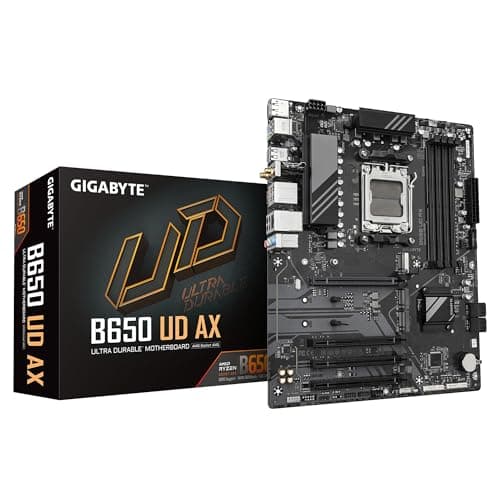 Image of GIGABYTE B650 UD AX Motherboard - AMD Ryzen 9000 Series CPUs, 6+2+2 Phases VRM, up to 7600MHz DDR5 (OC), 1xPCIe 5.0 + 2xPCIe 4.0 M.2, GbE LAN, WIFI 6, USB 3.2 Gen 2