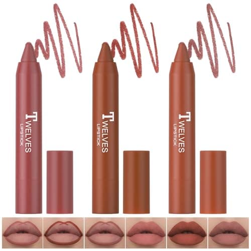 Image of BUTBU Liquid Lipstick Lipliner, 3PCS Long Lasting Colour Lip Marker, Matte Nude Lip Liner Set, High Pigmented, Non-Fading, lip Gloss Makeup Set Gift for Women Girls (Set A)