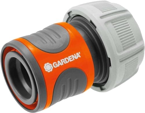 Image of Gardena Hose Connector 19 mm (3/4 inch): Connector for the Hose Lead, Waterproof, grooved Soft Plastic Grip, Simple Assembly, Packaged (18216-20)