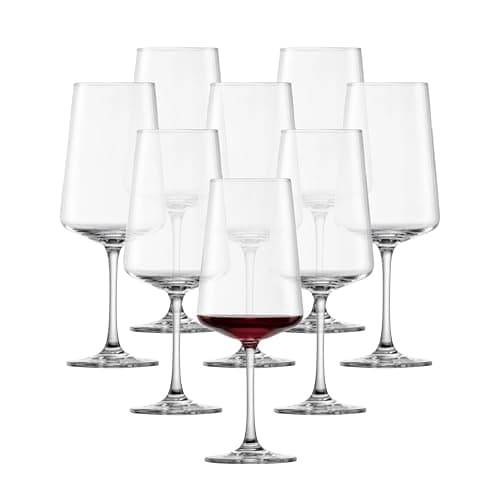 Image of Eater x Zwiesel Fortessa Modus Crystal Glass, 17 Ounce Red Wine (Set of 8), Clear