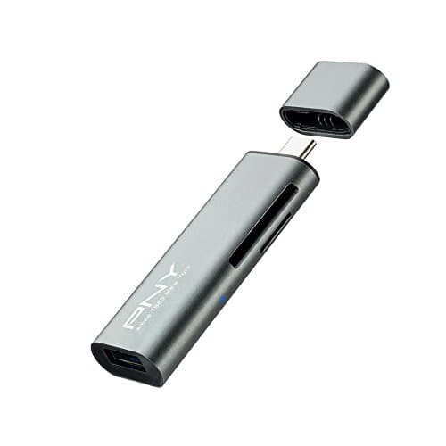 Image of PNY USB-C Card Reader Adapter for SD Card and MicroSD