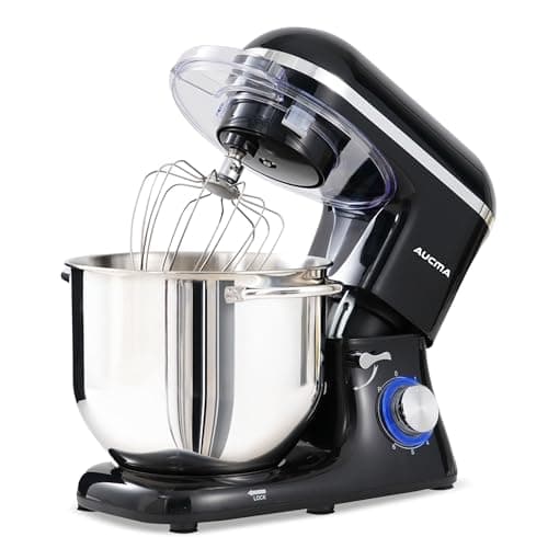 Image of Aucma Stand Mixer, 7.5L Food Mixer for Baking with Bowl, 6 Speeds Electric Kitchen Mixer with Dough Hook, Whisk & Beater 1400W (7.5L, Black)
