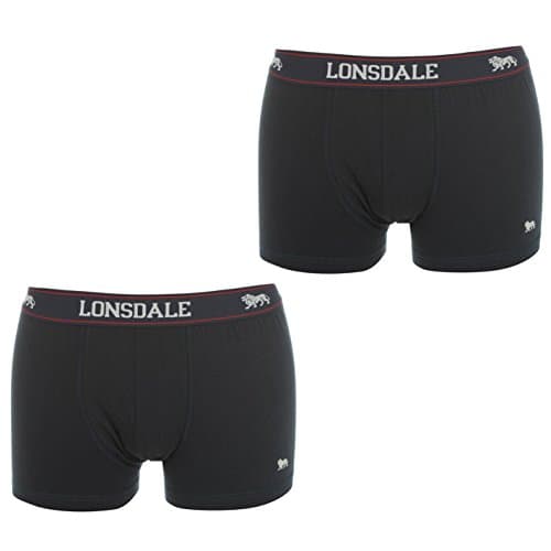 Image of Lonsdale Mens 2 Pack Trunks Navy M