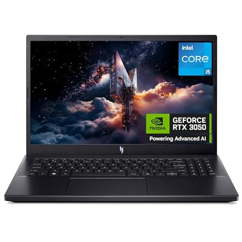 Image of acer Nitro V15 ANV15-52 Gaming Laptop - Intel Core i5-13420H, 16GB, 512GB SSD, NVIDIA GeForce RTX 3050, 15.6" Full HD 165Hz, Windows 11, Black