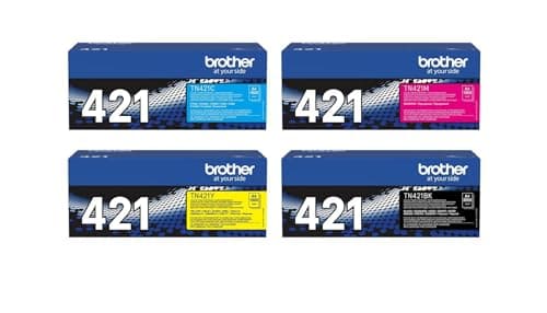 Image of Brother Original TN-421, TN421 Black, Cyan, Magenta, Yellow 4 pack Toner Cartridges Genuine Multipack for DCP-L 8410CDN, DCP-L 8410CDW, HL-L 8260CDW, HL-L 8360CDW, MFC-L 8690CDW, MFC-L 8900CDW