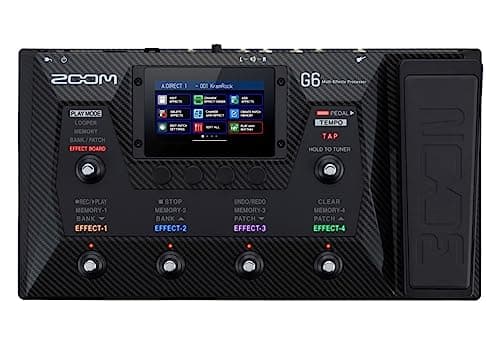 Image of ZOOM G6 Guitar Multi-Effects Processor with Touchscreen, Amp Modelling & Looper, 6 Footswitches and Expression Pedal for Stage and Studio, UK-Version