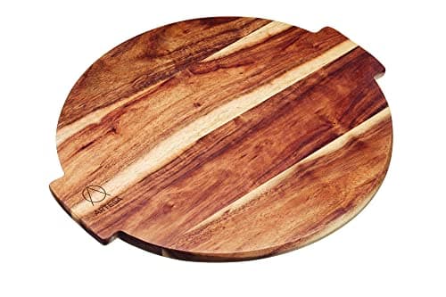 Image of Artesa, Lazy Susan Turntable Serving Platter, Acacia Wood, Large Rotating Food Serving Tray, 39 x 35cm,Brown