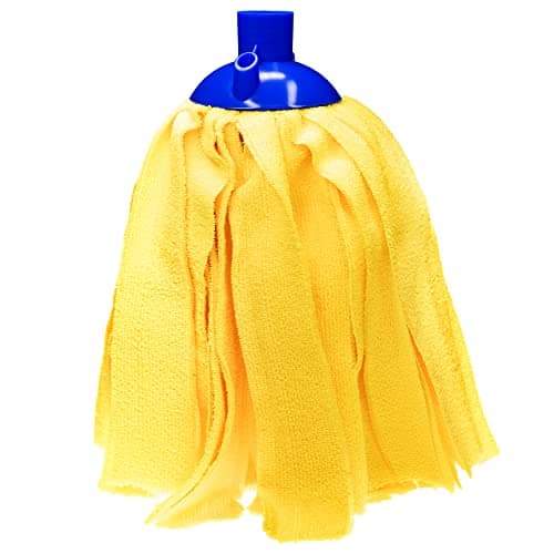 Image of Microfibre XL Mop Head Replacement – Washable Twist Mop Refill for Kitchen, Bathroom & Laminate Floors – Super Absorbent with Yellow Stripes