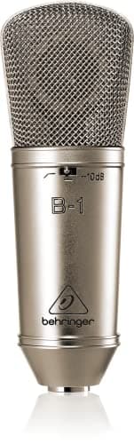 Image of Behringer B-1 Large-Diaphragm Studio Condenser Microphone. Professional XLR Microphone For Singing, ASMR & Recording Vocals. Premium Podcast Equipment & Streaming Mic For PC