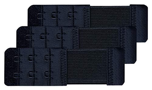 Image of Chanie Women Pack of 3 Soft Comfortable 2 Hooks Bra Extender,10.3cm x 3.2cm