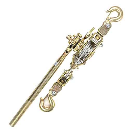 Image of Heavy Duty 2/3 Ton Hand Winch Ratchet Power Puller for Tree Stump and Fence Wire Tensioning Includes 1.5M Wire Rope