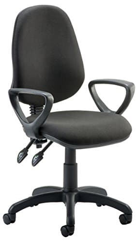Image of Dynamic Eclipse II Lever Task Operator Chair with Loop Arms - Black