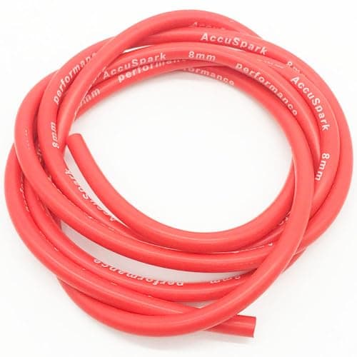Image of Accuspark Red 8mm HT Ignition Lead Cable – 2 Metres, Spiral Core Wire, Durable Silicone, Superior Spark Suppression, Universal Replacement Ignition Lead for Classic & Modern Cars