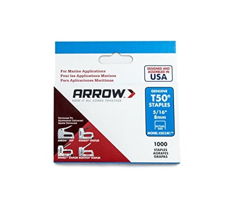 Image of Arrow A505M1 Monel Staples, T50M, 5/16", 8 mm (Pack of 1000)