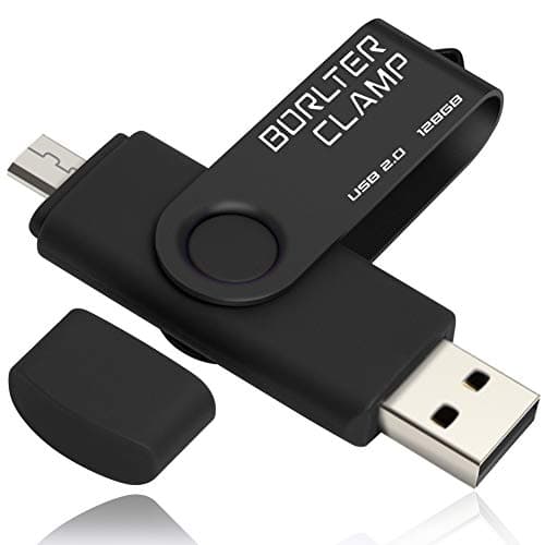 Image of 128GB OTG Memory Stick Dual USB Flash Drive, Thumb Drive with Micro USB Drive Port for Android Smartphone Tablet & Computer (Black)