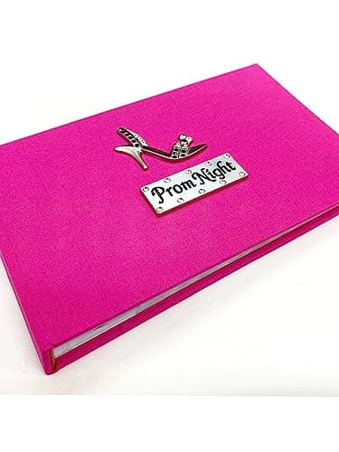 Image of Prom Night Stiletto Design in Hot Pink Sparkly Photo Album Gift (Holds 40 6x4 inch photos)