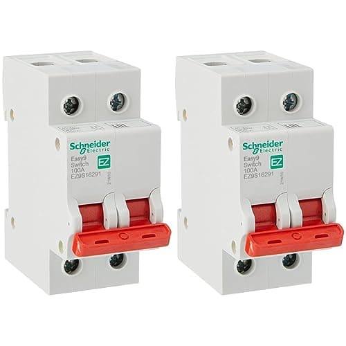 Image of Schneider Electric Easy9 - Isolator Switch Disconnector for Circuit Breakers, 2 Pole, 100A, 400V, EZ9S16291 (Pack of 2)