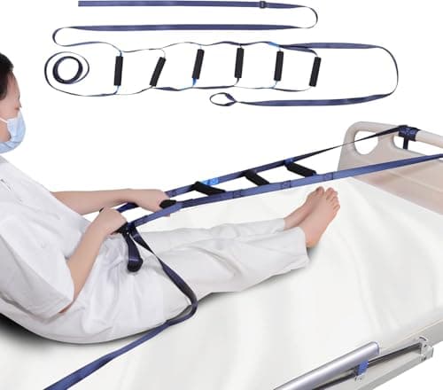 Image of Bed Ladder Assist Strap with 6 Hand Grips,Portable Rope Beds Ladder Helper,Rope Ladder Pull Up Straps,Bed Ladder Straps,Pull Up Assist Device,Bed Handle for Elderly, Senior, Pregnant, Handicap