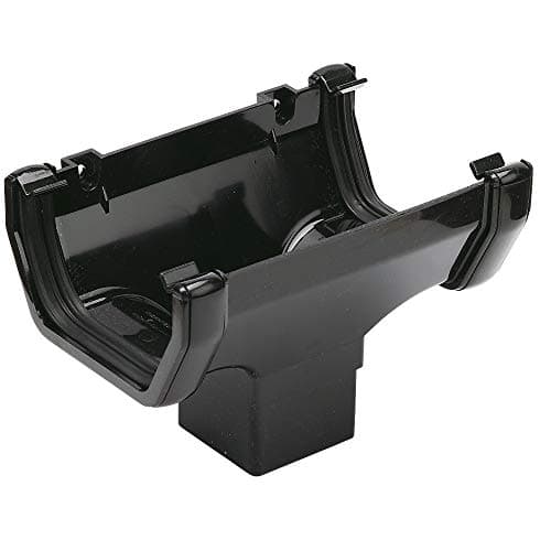 Image of FloPlast - Square Line Running Outlet 114mm Black