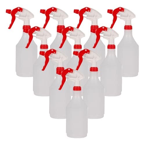 Image of Empty Refill Spray Bottles with Trigger Spray Heads 750ml - Pack of 10 (Red)