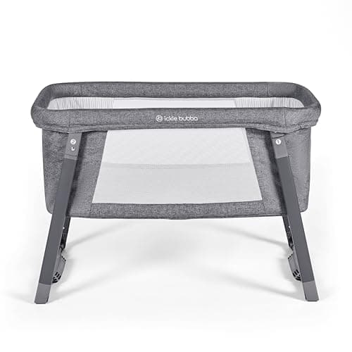 Image of Ickle Bubba Mini Rocker Crib – Compact & Foldable Baby Crib with Mattress, Breathable Mesh Sides, Rocking & Static Modes, from Birth to 9kg (Approx. 6 Months), Ideal for Small Spaces & Travel