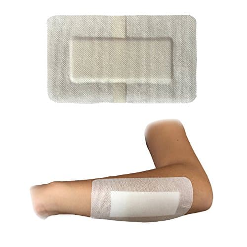 Image of 25 X STEROPORE 9.0CM X 15.0CM PREMIUM MEDICAL GRADE 100% STERILE LARGE WOUND CUT BURN DRESSINGS PLASTERS WHITE