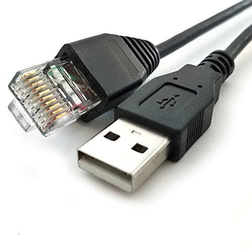 Image of Washinglee 940-0127 Cable for APC UPS 940-0127B 940-127C 940-0127E AP9827 Replacement, USB to RJ50 Console Cable for APC UPS (10 FT/ 3M)