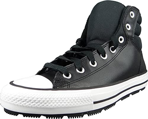 Image of CONVERSE 171448C Chuck Taylor All Star Faux Leather Berkshire Boot Men Black/White/Black UK 8.5