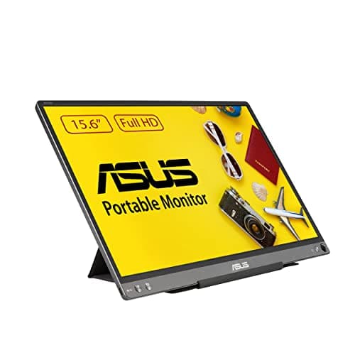 Image of ASUS ZenScreen MB16ACE 15.6 Inch USB Type-C Portable Monitor, FHD (1920x1080), IPS, Flicker free, Low Blue Light, TUV certified, Compatible with USB Type-A, Auto-Rotate, 2nd Generation Smart Case
