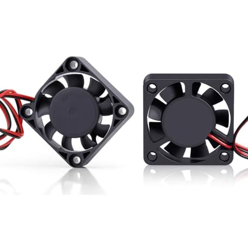 Image of Super Print 4010 12V Hydraulic Bearings Axial Cooling Fan,Low Noise 12V DC Brushless Fan Cooler Low Noise 40mm x 40mm x 10mm.(2PCS-12V)