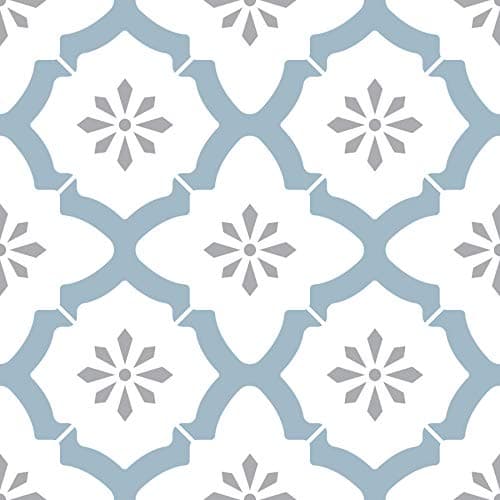 Image of WallPops FP2943 Alfama Peel & Stick Floor Tiles, Multi-Colour, 12 x 12 inches