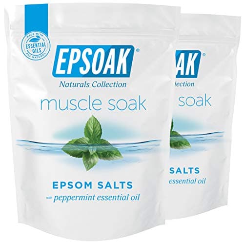 Image of Epsoak Muscle Soak 4 lbs. - Speed Muscle Recovery, Soothe Aching Muscles, and Reduce Inflammation with Epsom Salt & Premium Eucalyptus & Peppermint Essential Oils (Qty 2 x 2 lb. Bags)