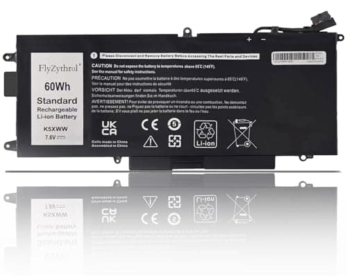 Image of FlyZythrol 7.6V 7270mAh K5XWW N18GG 71TG4 battery Compatible With Dell Latitude 5289 E5289 7389 7390 2-in-1 P29S001 P29S002 series laptop battery 6CYH6 725KY