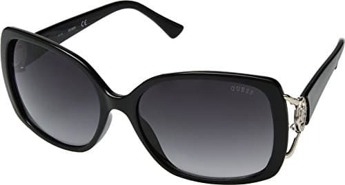 Image of GUESS GF6065 Shiny Black With Gold/Smoke Gradient Lens One Size