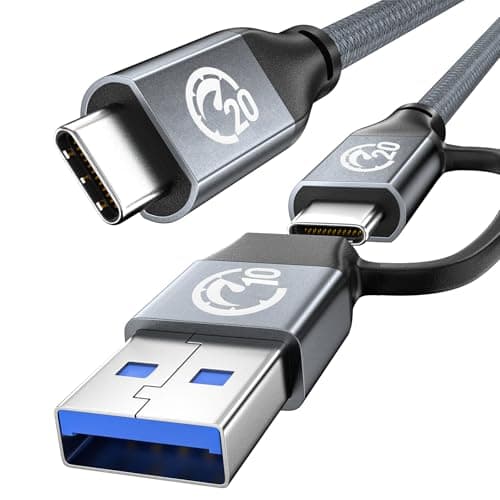 Image of UseBean USB C Video Cable 4K 2m, USBC 3.2 Gen 2 Cable 20Gbps, 240W USB to USB C Charger Cord Type C Lead Compatible with 140W 100W, for iPhone 17/16/15 iPad Pro/Air MacBook, Galaxy S26 Ultra S25/S24