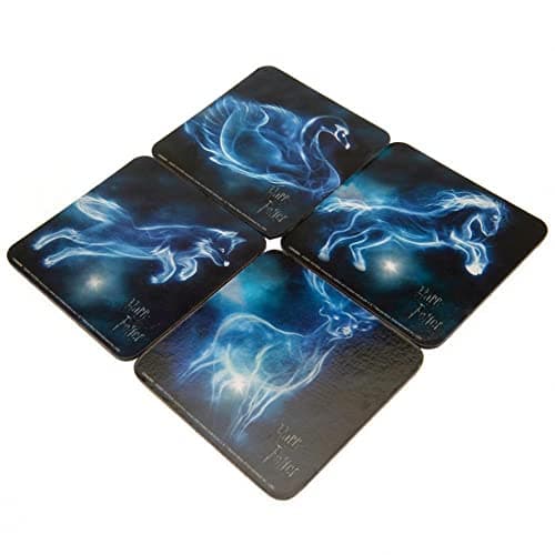 Image of Wizarding World CSP0021 Harry Potter (Patronus) 4 Coaster Set, Multi Coloured, 10 x 10cm