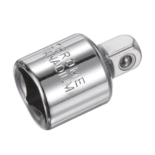 Image of sourcing map Impact Socket Adapter 3/8" Female to 1/4" Male Square Drive Reducer Standard SAE Converter Impact Driver Ratchet Wrench Breaker Bar Conversion, Silver