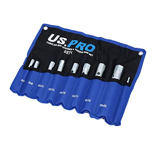 Image of AB Tools Bergen 8PC Tubular Box Spanner + Torque Bar Set 1993