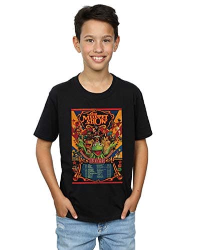 Image of Disney Boys The Muppets The Muppet Show Poster T-Shirt Black 9-11 Years