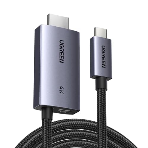 Image of UGREEN USB C to HDMI Cable 100W PD Charger 4K@60Hz 1440P@144Hz 1080P@240/120Hz Type C Thunderbolt 3/4/5 HDR Adapter Compatible with MacBook iMac Mac Mini iPad Pro Air iPhone 16 15 Galaxy S25 Ultra(2M)